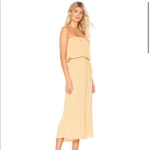 Blue Life Bell Jumpsuit in Yellow Dot